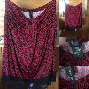 Old-School Torrid Red Cheetah Tube Top